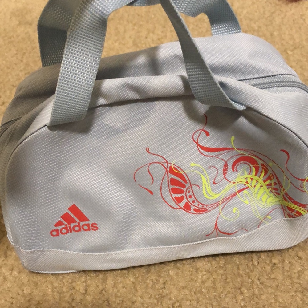 Adidas Light Blue Mini Bag with Red Logo